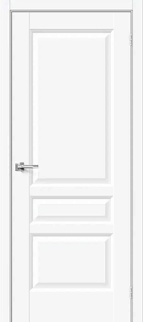 Межкомнатная дверь ПЭТ Неоклассик-34 White Silk