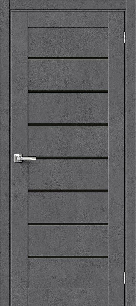 Дверь межкомнатная экошпон Браво-22 Slate Art / Black Shine