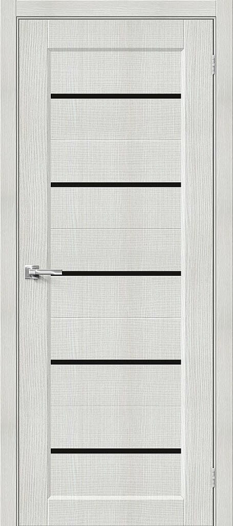 Дверь межкомнатная экошпон Мода-22 Black Line Bianco Melinga