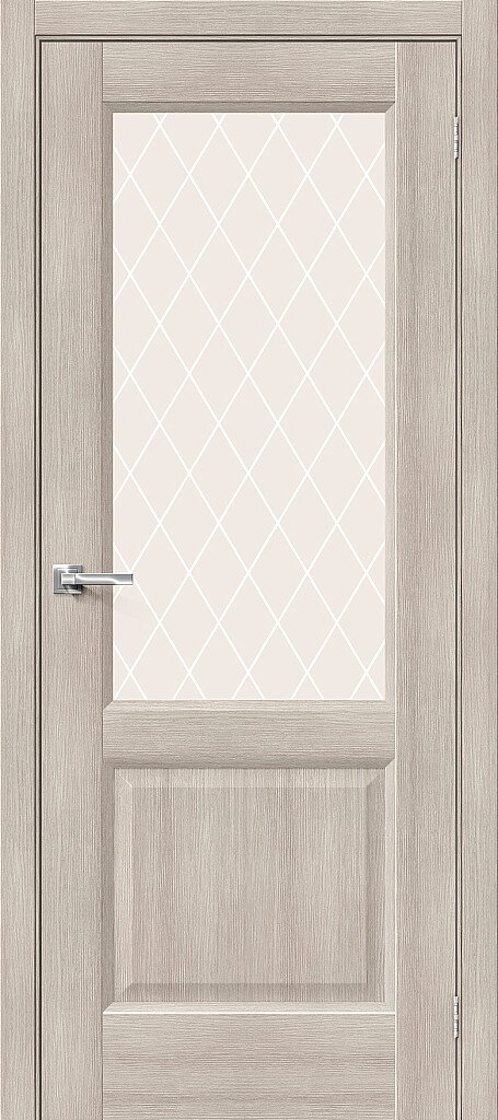 Дверь межкомнатная экошпон Неоклассик-33 Cappuccino Melinga / White Сrystal