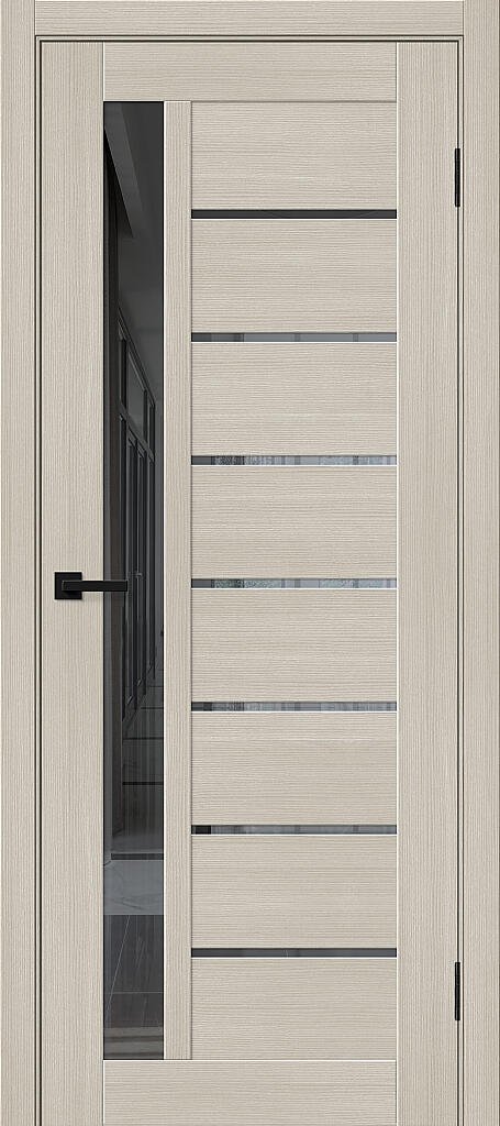 Дверь межкомнатная экошпон Браво-27 Cream Melinga / Mirox Grey